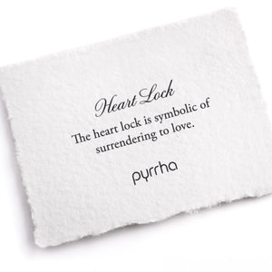Pyrrha Heart Lock Symbol Charm