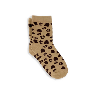 XS Unified Leopard Socks Tan
