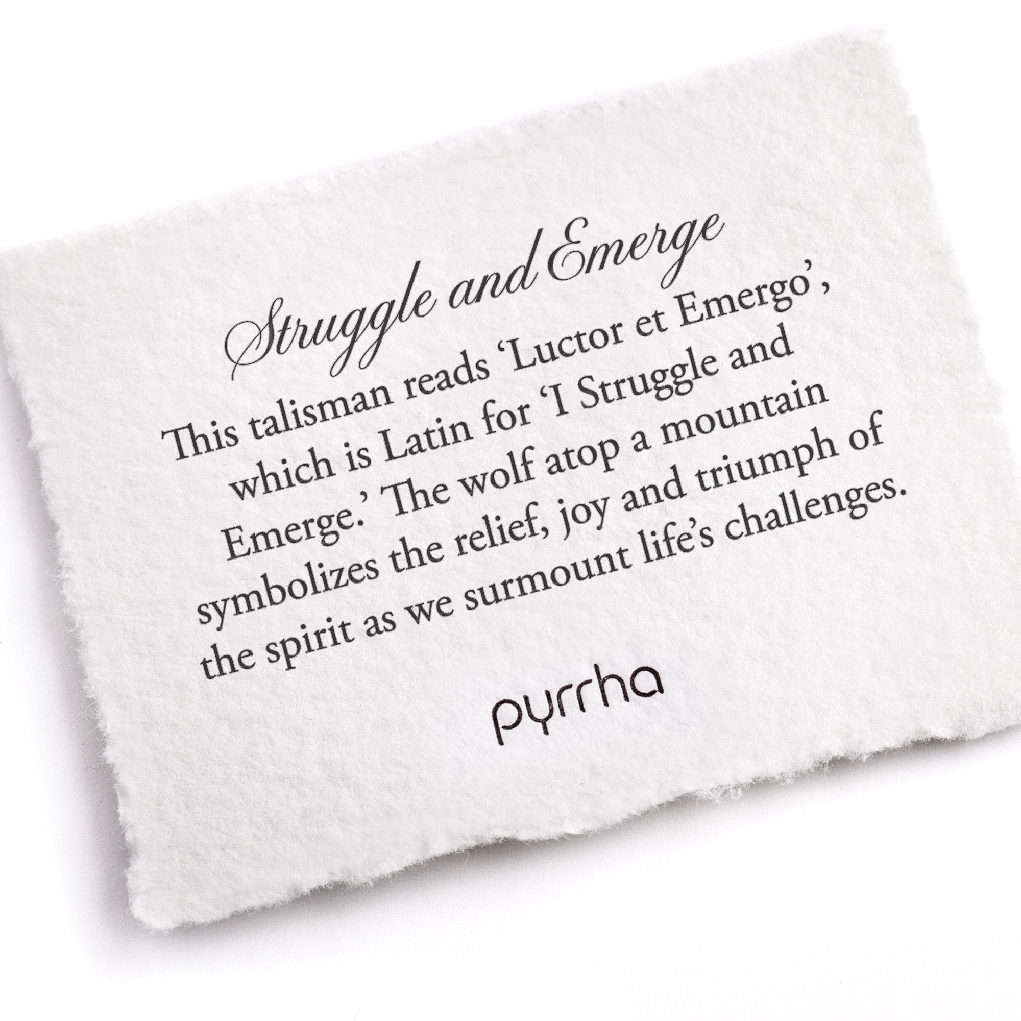 Pyrrha Talisman Struggle and Emerge 18" Oxidized Sterling Silver Fine Curb Chain